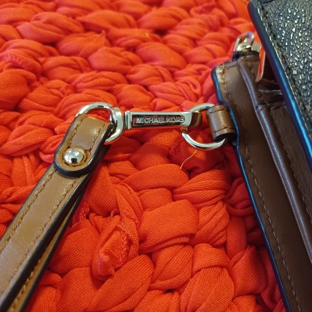 Michael Kors Jet Set Large Smartphone Wristlet Wallet - Signature Monogram Brown
